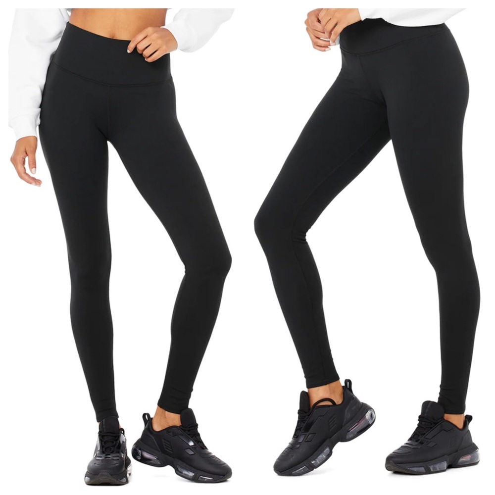 Alo Yoga winter warmth plush fleece leggings in black